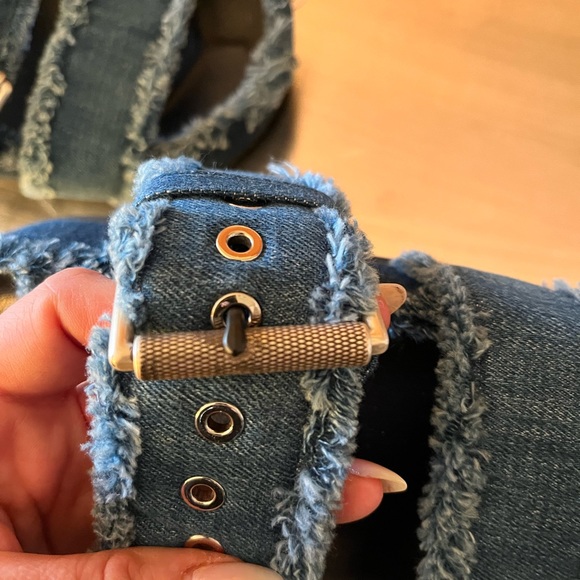 Rag & Bone Sandals Evin Denim Platform Slide - Picture 10 of 10